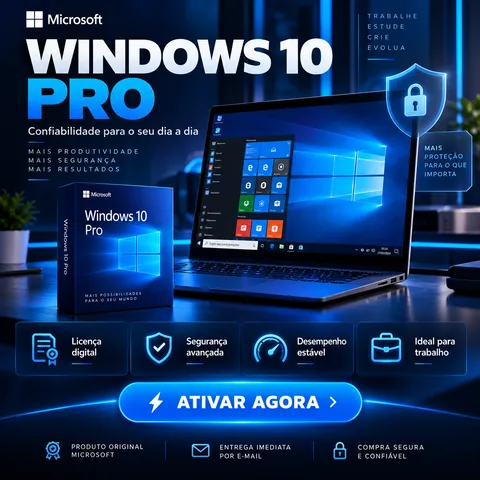 Chave OEM MS Win 10 Pro GLOBAL