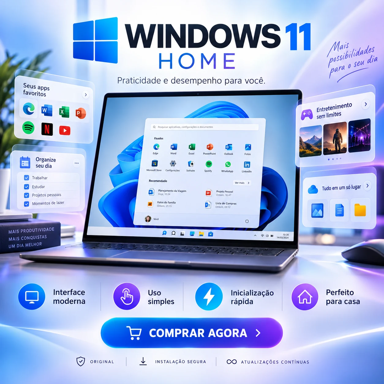 Win 11 Home OEM CHAVE GLOBAL — imagem 1 de 1